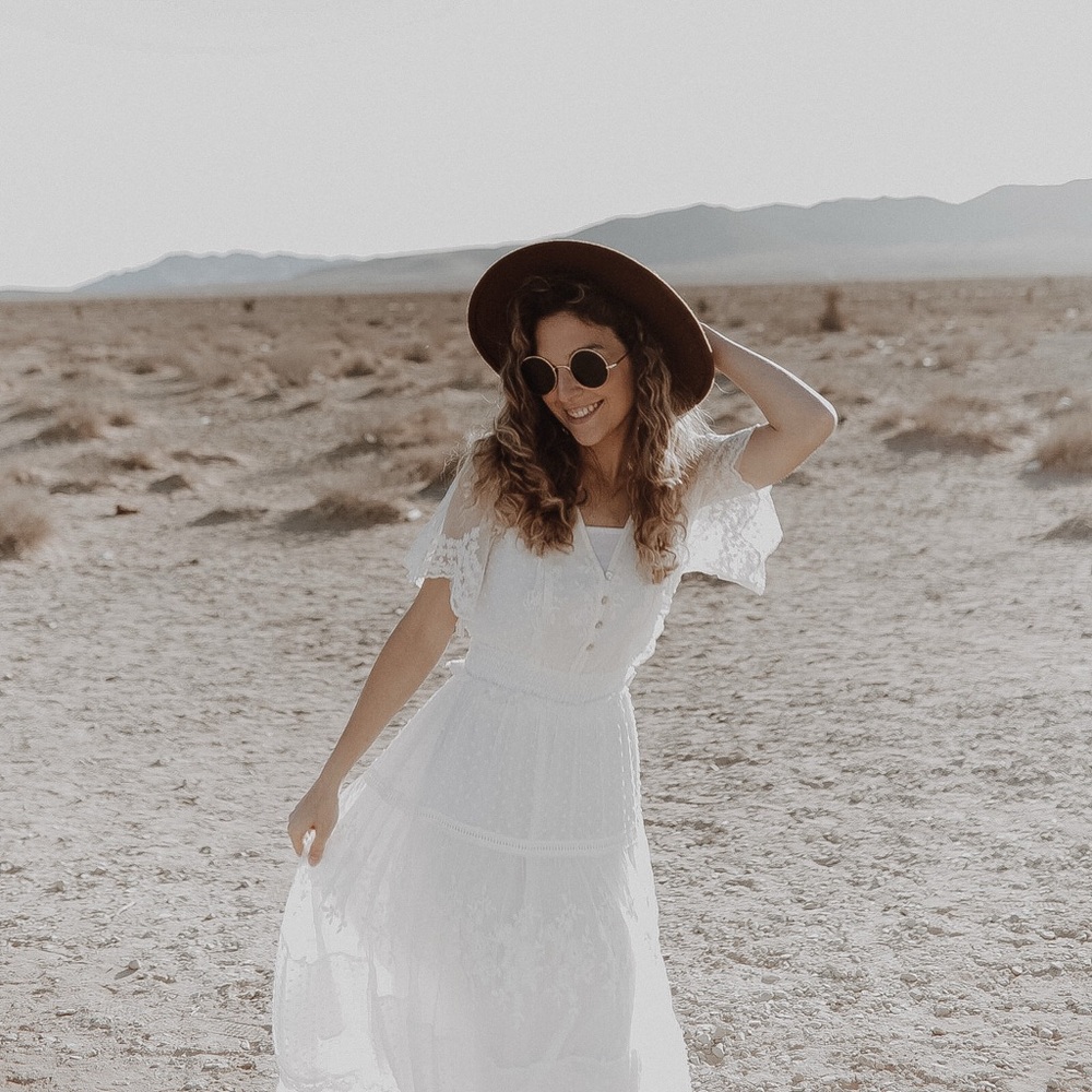Amazon White Lace Maxi Dress